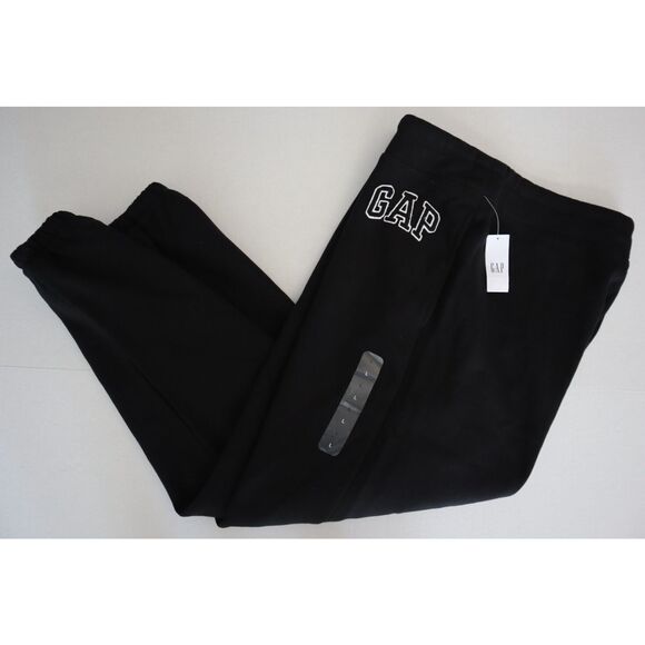 GAP 870256 Women Sz L Black Logo Zip Fleece Hoodie & Fleece Joggers 2-pc Set - Picture 12 of 13
